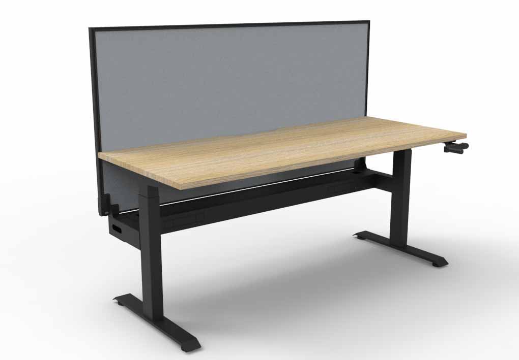 Boost Manual Sit-Stand Single Sided Workstation-with Screen